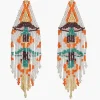 Earrings*Mercedes Salazar Orange Fleeting Triangle Earrings