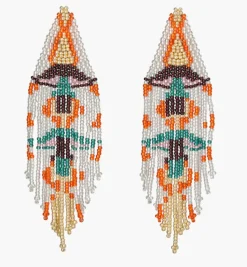 Earrings*Mercedes Salazar Orange Fleeting Triangle Earrings
