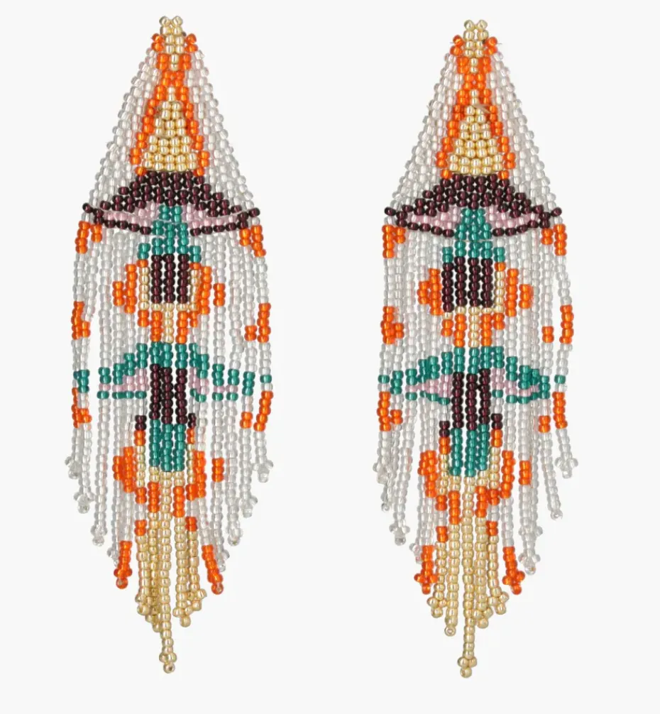 Earrings*Mercedes Salazar Orange Fleeting Triangle Earrings