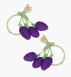 Napkin Rings*Mercedes Salazar Probing Blackberries Napkin Ring Set of 2