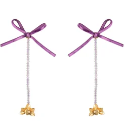 Earrings*Mercedes Salazar Purple Orchid Earrings