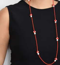 Necklaces*Mercedes Salazar Red Mushroom Necklace
