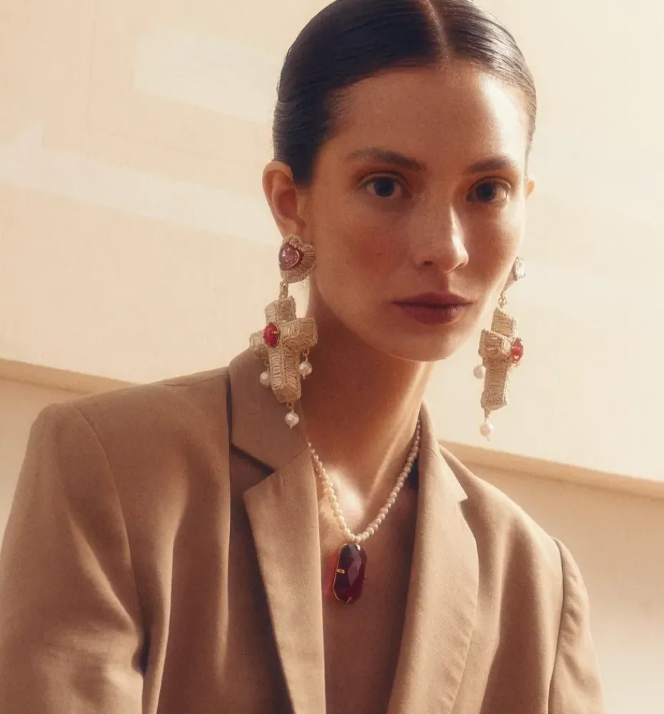 Earrings*Mercedes Salazar Red Power Earrings