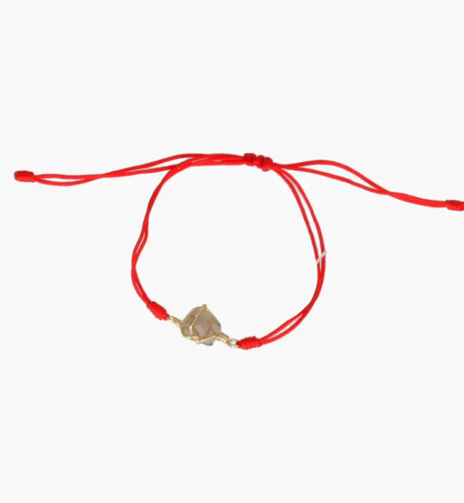 Bracelets*Mercedes Salazar Red Thread Rutilated Quartz Bracelet