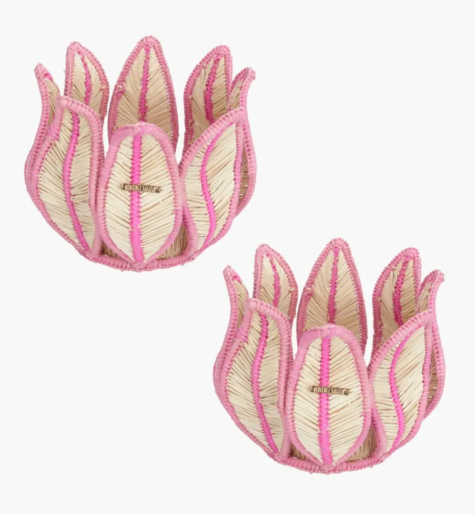 Candle Holders|Bizatino Collection*Mercedes Salazar Rosa Candle Holder Set of 2