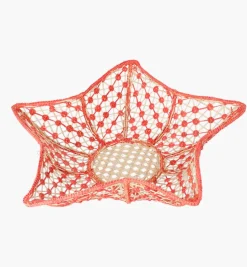 Bread Baskets*Mercedes Salazar Set of 2 Coral Stars Bread Baskets