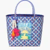 Bags*Mercedes Salazar Small Blue Flower Handbag