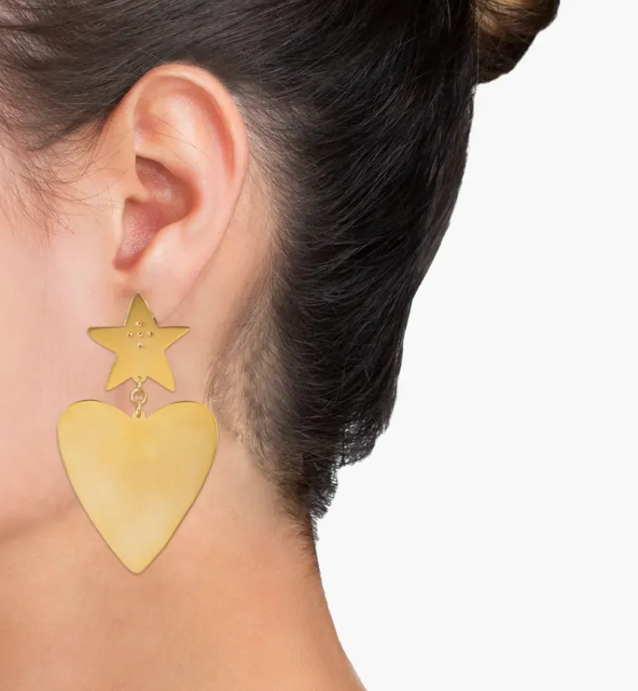 Earrings*Mercedes Salazar Star Heart Earrings