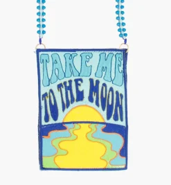 Bags*Mercedes Salazar Take Me To The Moon Patches Handbag